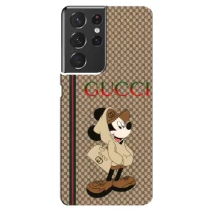 Чохли GUCCI для Самсунг Ґелексі S21 ультра (AlphaPrint) (Mickey GUCCI)