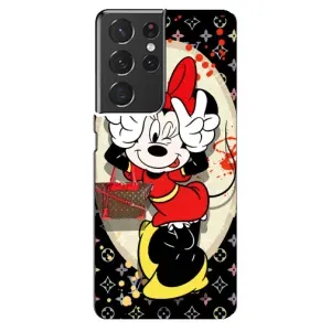 Чехол Disney Mouse Samsung Galaxy S21 ultra (PREMIUMPrint) (Минни peace)