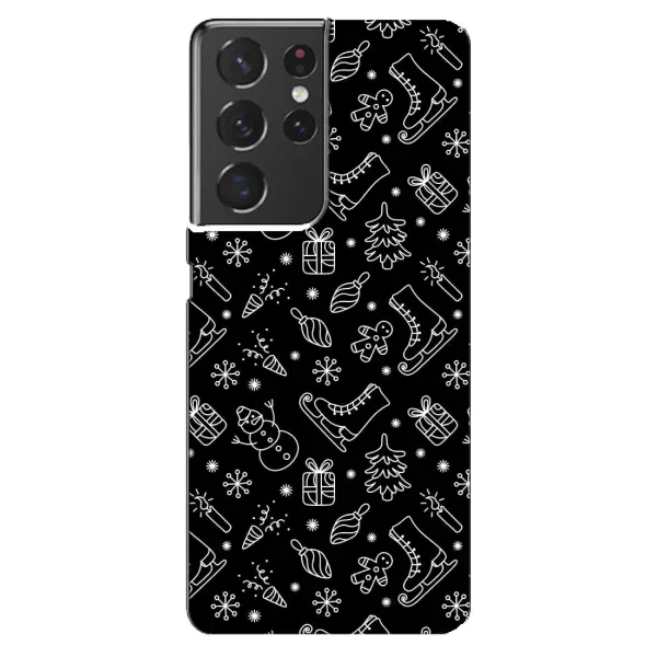 Чехол с принтом «Новогодний фон» для Samsung Galaxy S21 ultra