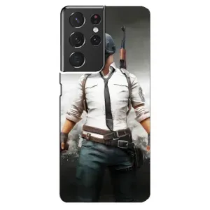 Чехол PUBG для Самсунг S21 Ультра (AlphaPrint) (Пабг мен)