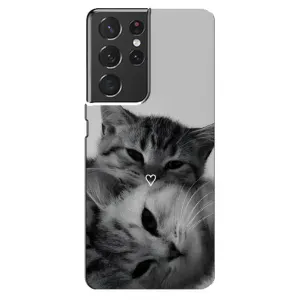 Чохол з малюнком кіт на Samsung Galaxy S21 ultra (Пара котів)