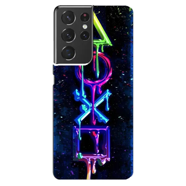 Чехол с принтом «Pleystation лого» для Samsung Galaxy S21 ultra