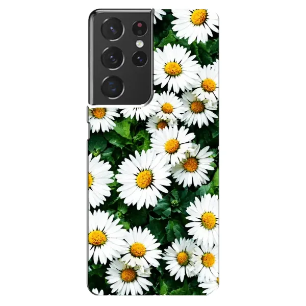Чохол з принтом «Ромашки» для Samsung Galaxy S21 ultra