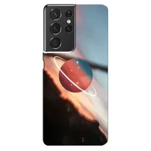 Космические Чехлы для Самсунг S21 Ультра (VPrint) (Сатурн)
