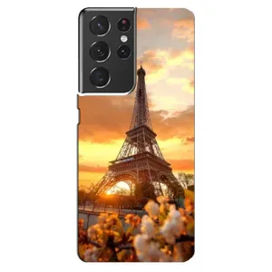 Чохол Ейфелева Вежа Samsung Galaxy S21 ultra - (AlphaPrint) (Сонячня вежа)