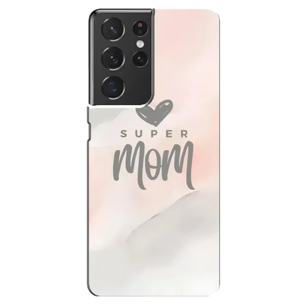 Чохол з принтом «Супер мама» для Samsung Galaxy S21 ultra