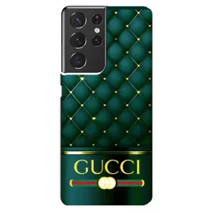 Чохли GUCCI для Самсунг Ґелексі S21 ультра (AlphaPrint) (Текстура Гуччі)