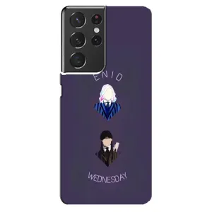 Чехлы Венсдей на Samsung Galaxy S21 ultra Уэнсдей (AlphaPrint) (Уэнздей и подруга)