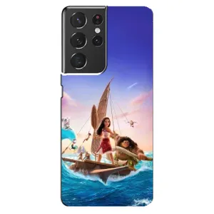Чехол с мультфильмом Моана Samsung Galaxy S21 ultra (Команда Ваяна Мауи)