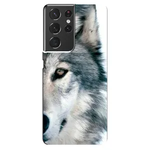 Чехлы с картинками животных Samsung Galaxy S21 ultra (Волк)