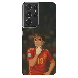 Чехол с футболистом Ламин Ямаль Samsung Galaxy S21 ultra (Ямаль аниме)