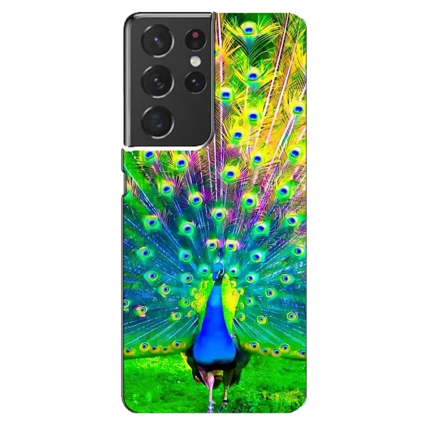 Чохол з принтом «Яскравий Павлин» для Samsung Galaxy S21 ultra