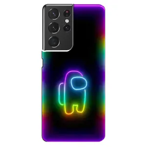 Чехол Амонг Ас для Samsung Galaxy S21 ultra (AlphaPrint) (Яркий скин)