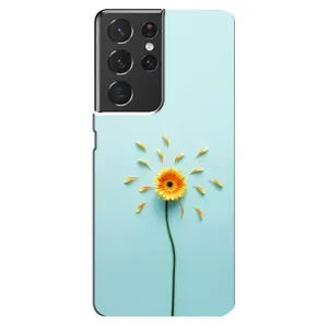 Чехлы с Цветами для Samsung Galaxy S21 ultra (VPrint) (Желтый цветок)