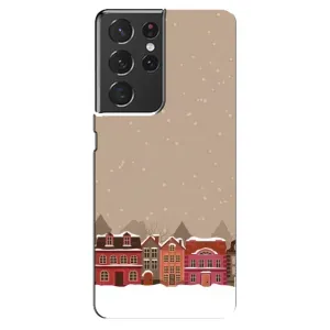 Новогодние, Праздничные Чехлы для Samsung Galaxy S21 ultra - 2024 год (Зимний город)