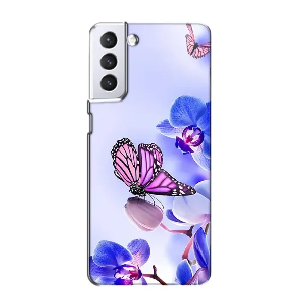 Чехол с принтом «Бабочка на цветочке» для Samsung Galaxy S21