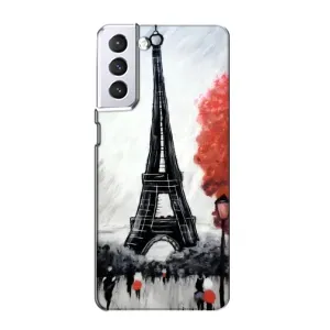 Чохол Ейфелева Вежа Samsung Galaxy S21 - (AlphaPrint) (Вежа в Парижі)