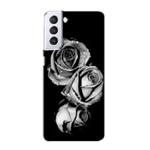 Чохол з картинкою (Стильні) Samsung Galaxy S21 - (AlphaPrint) (Чорна троянда)