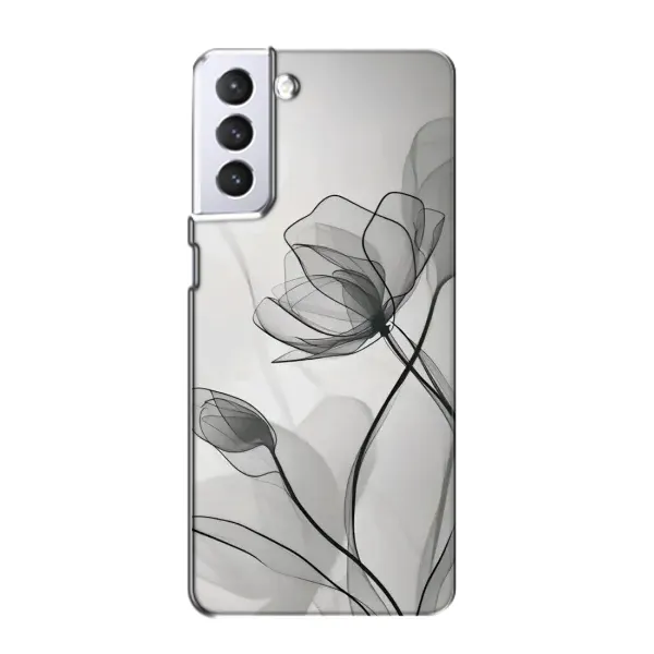 Чехол с принтом «Черные цветы» для Samsung Galaxy S21