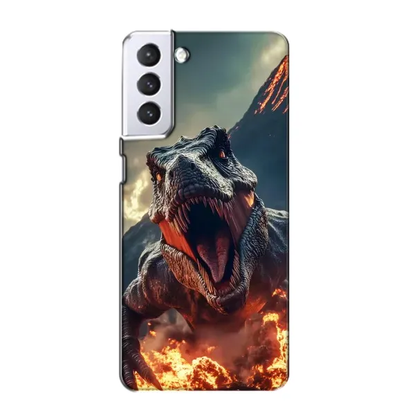 Чохол з принтом «Вогняний динозавр» для Samsung Galaxy S21