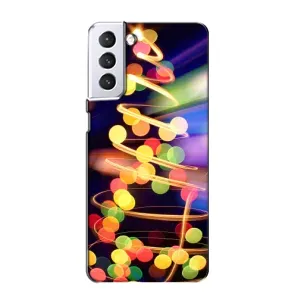 Новорічні Чохли для Samsung Galaxy S21 (VPrint) (Ялинка в огоньках)