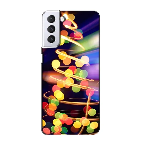 Чохол з принтом «Ялинка в огоньках» для Samsung Galaxy S21