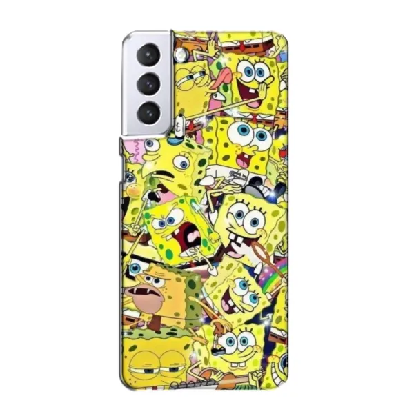 Чехол с принтом «Эмоции Спанч Боба» для Samsung Galaxy S21 Чехол с принтом «Эмоции Спанч Боба» для Samsung Galaxy S21