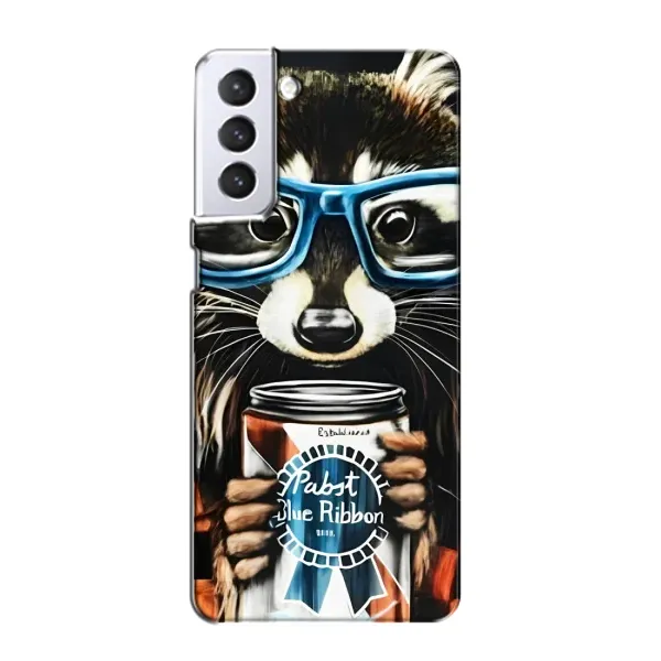 Чохол з принтом «Єнот з банкою» для Samsung Galaxy S21
