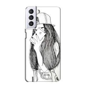 Чехол с печатью для Samsung Galaxy S21 - (Мода) (AlphaPrint) (Фото девочки)