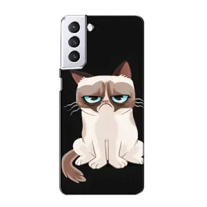 Чохол з принтом для Samsung Galaxy S21 (AlphaPrint) Модні коти (Сумний кіт)