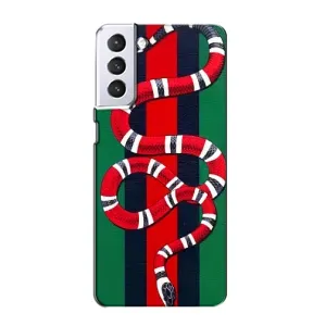 Чохли  GUCCI для Samsung Galaxy S21 (AlphaPrint) (Gucci змія)