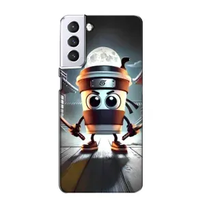 Чехол с мемом Тралалело тралала на Samsung Galaxy S21 (Капучино асасино)