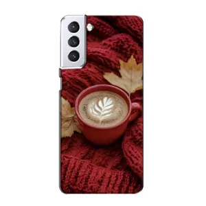 Чохол з принтом «Кава на ковдрі» для Samsung Galaxy S21