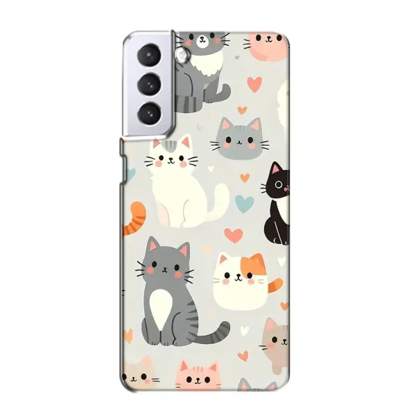 Чохол з принтом «Колаж котів» для Samsung Galaxy S21 Чохол з принтом «Колаж котів» для Samsung Galaxy S21