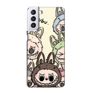 Чехол с Лабубу на Samsung Galaxy S21 (Золотая обезьяна Bored Ape)