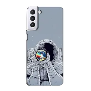 Чохол NASA для Samsung Galaxy S21 (AlphaPrint) (Космонавт фото)