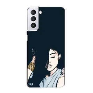 Чехол с печатью для Samsung Galaxy S21 - (Мода) (AlphaPrint) (Красивая девочка)