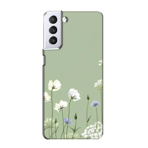 Чехол с принтом «Цветы на зеленом» для Samsung Galaxy S21