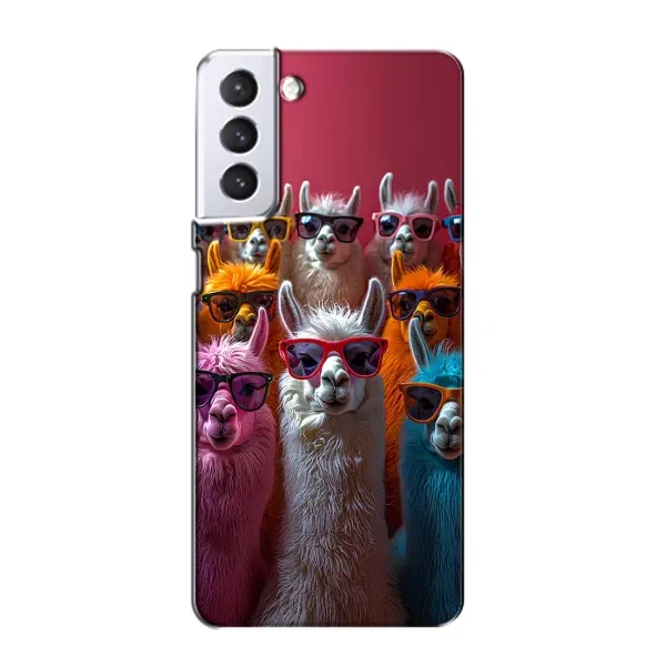 Чохол з принтом «Лами в окулярах» для Samsung Galaxy S21