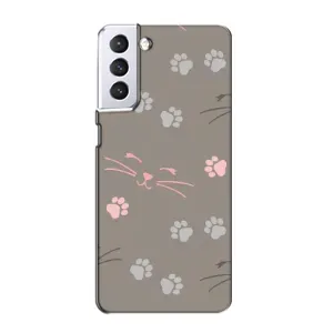 Чохол з малюнком кіт на Samsung Galaxy S21 (Лапи і вуса)
