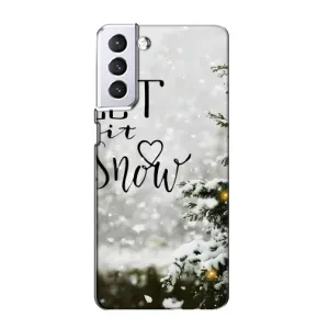 Новорічні, Святкові Чохли для Samsung Galaxy S21 - 2024 год (Let it snow)