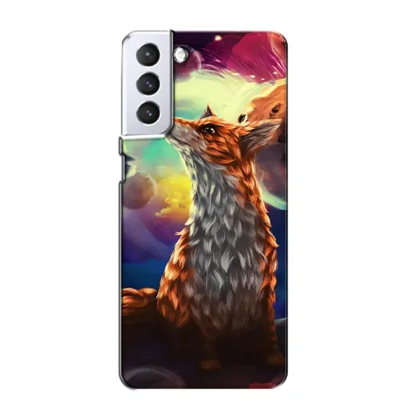 Чохол з принтом «Лисичка в космосі» для Samsung Galaxy S21