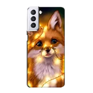Чохли з картинкою Лисичка для Samsung Galaxy S21 (VPrint) (Лисичка в гірляндах)