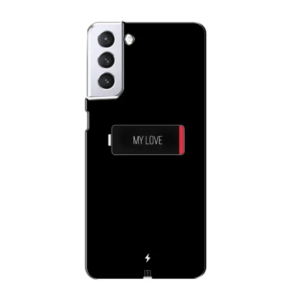 Чохол з принтом «Love battery» для Samsung Galaxy S21