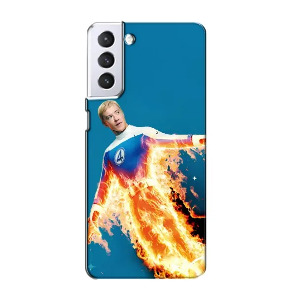 Чехол с принтом «Человек-факел в огне» для Samsung Galaxy S21