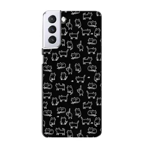 Чохол з принтом для Samsung Galaxy S21 (AlphaPrint) Модні коти (Маленькі котики)