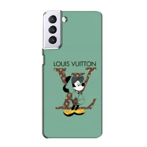 Чехлы Луи Витон для Samsung Galaxy S21 (AlphaPrint - LOUIS VUITTON) (Микки Маус LV)