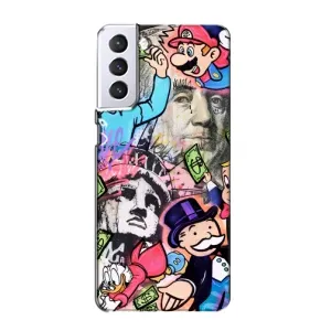 Чохли з крутими принтами для Samsung Galaxy S21 - (PREMIUMPrint) (Monopoly man)