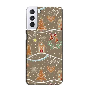 Новорічні, Святкові Чохли для Samsung Galaxy S21 - 2024 год (Новорічні пряники)
