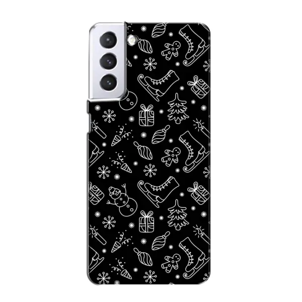 Чохол з принтом «Новорічний фон» для Samsung Galaxy S21